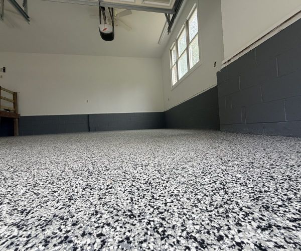Finished Flake Epoxy Garage Floor