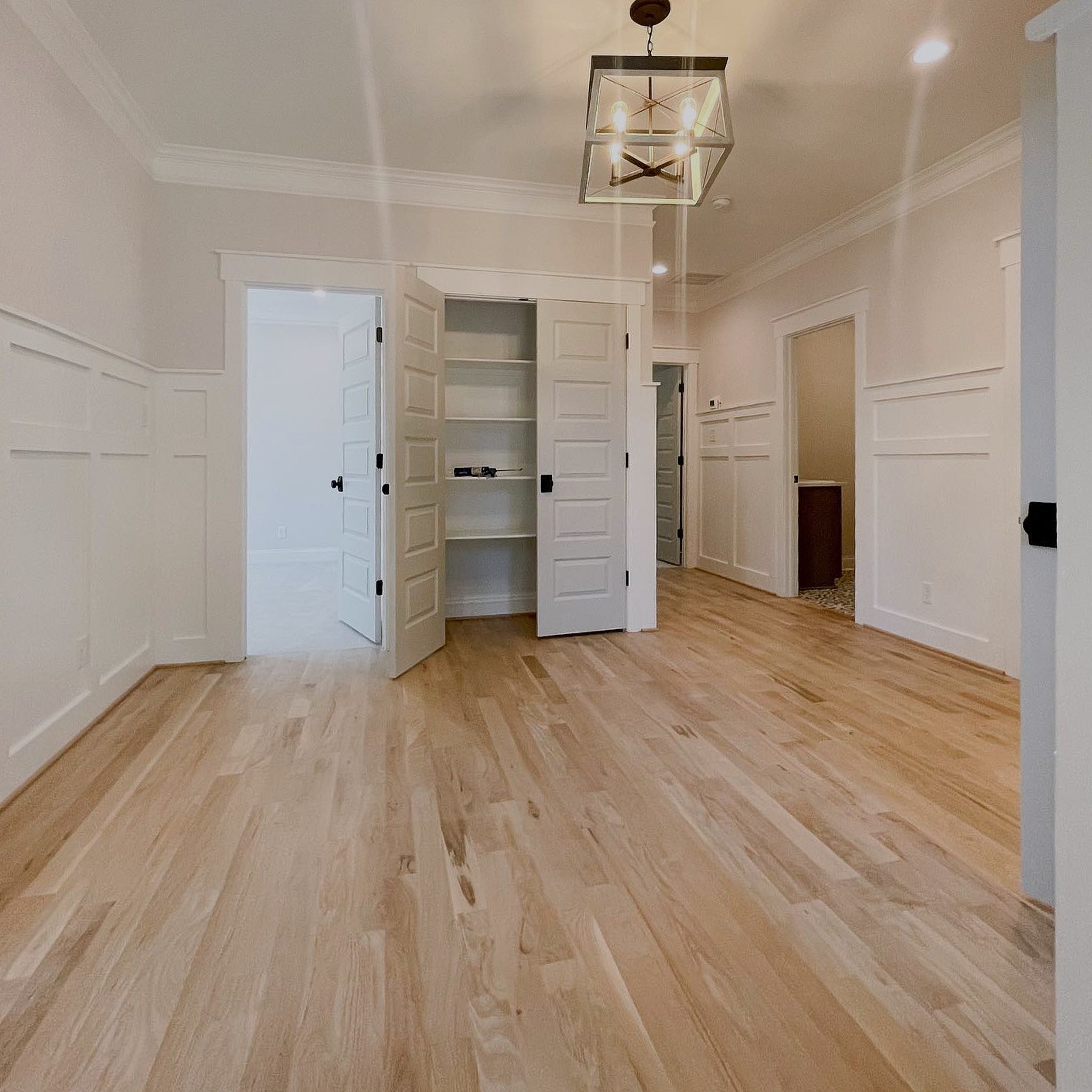 Room With Marble Tilings, White Painted Walls, Doors, Ceilings, And Mounted Cupboard - Lets Upgrade Painting