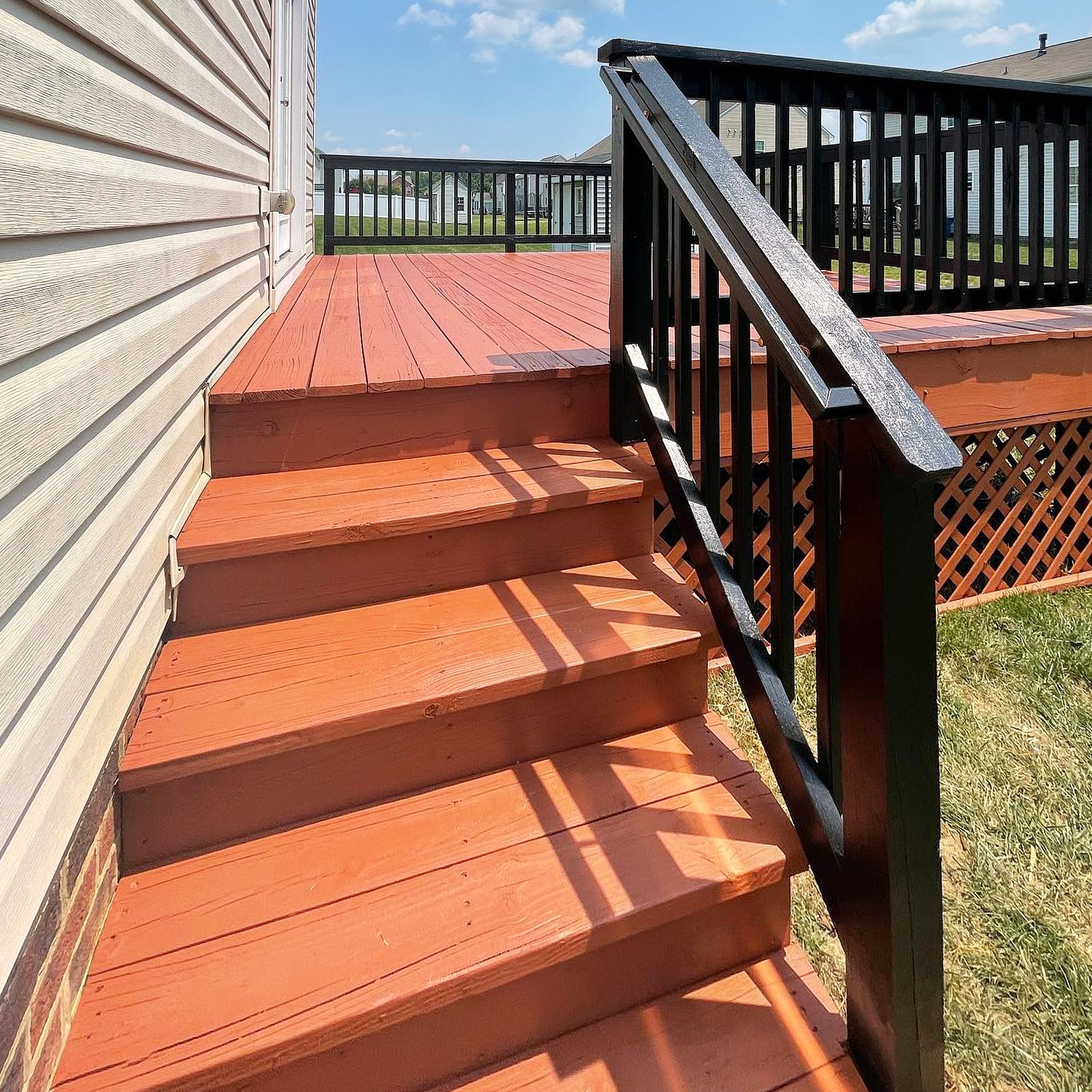 Residential Deck After Staining Solid