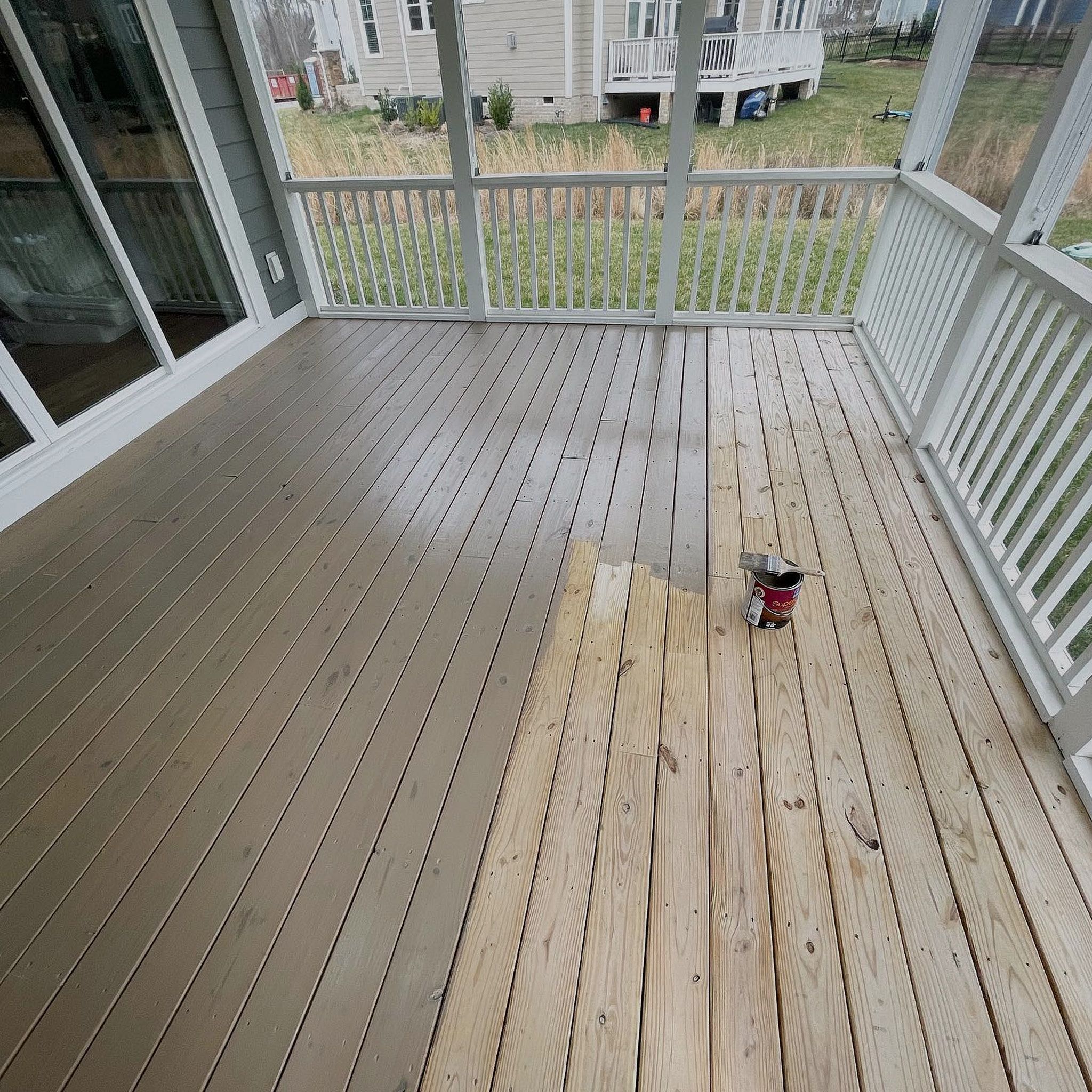 Deck Refinishing Solid Stain On Fresh Deck Build