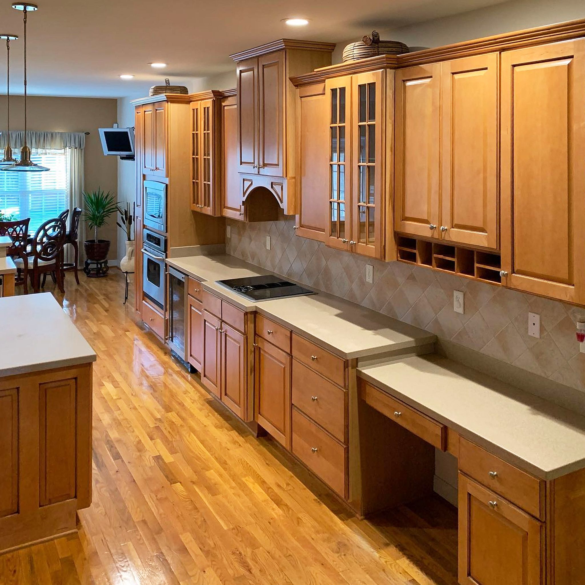 Kitchen Cabinet Refinishing With Wood Look Stain