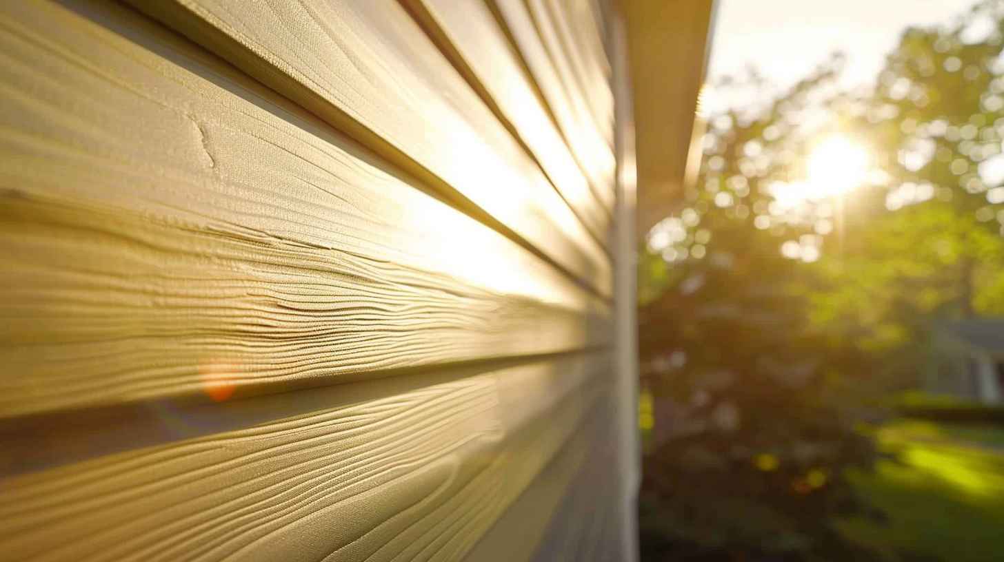 Close Up Of Siding Painted On A Residential Home