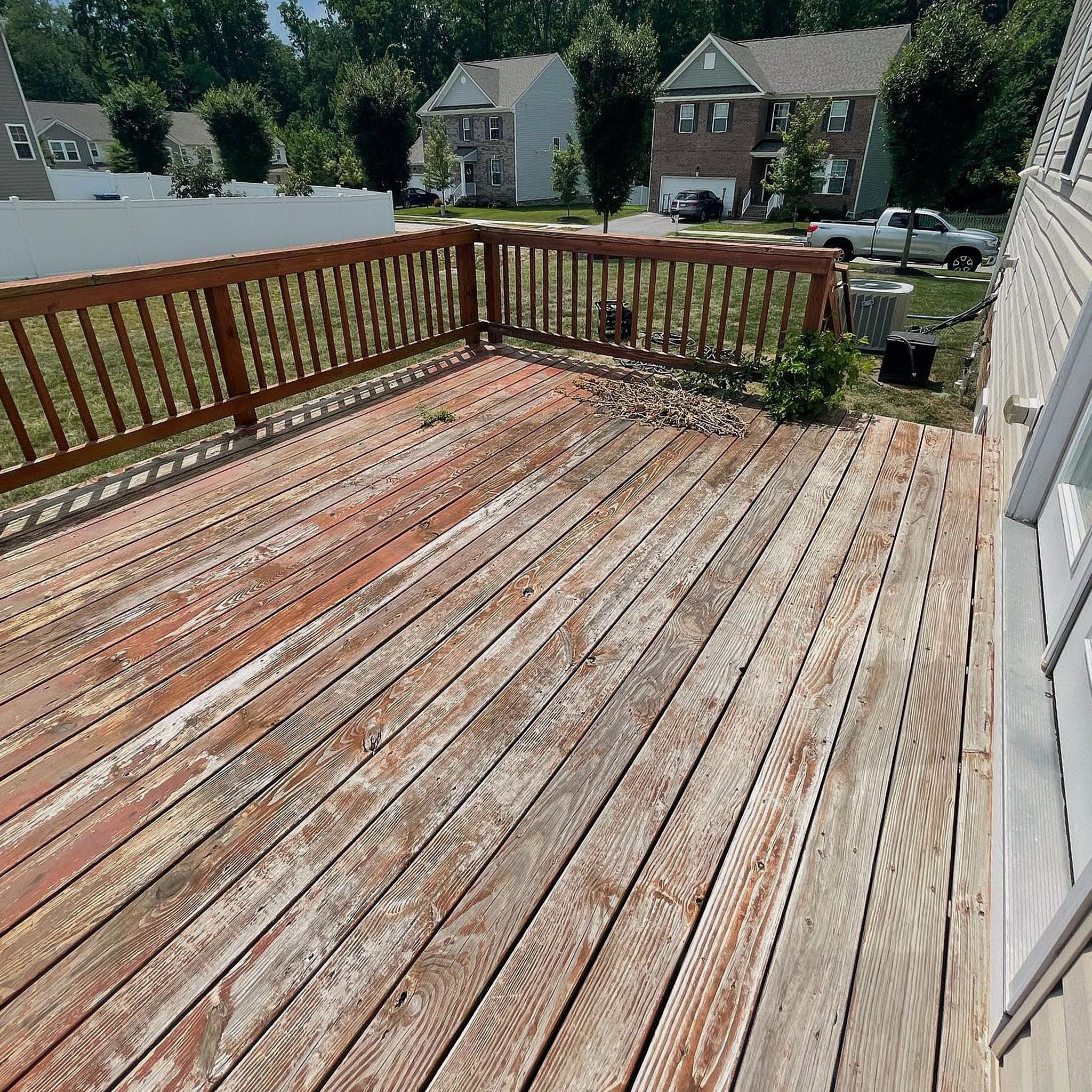 Old Deck Boards Before Refinishing