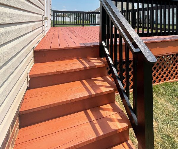 Residential Deck After Staining Solid