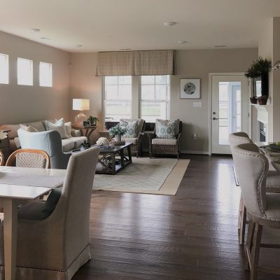Living Room Painted In Ivory Color With A Smoke-Colored Roof And Light-Colored Furniture - Lets Upgrade Painting