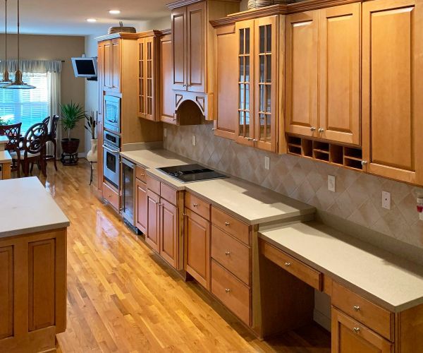 Kitchen Cabinet Refinishing With Wood Look Stain
